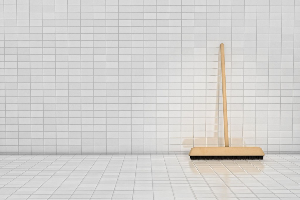 sweep your kitchen tiles